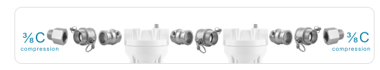 1/2 inch camlock - all ports